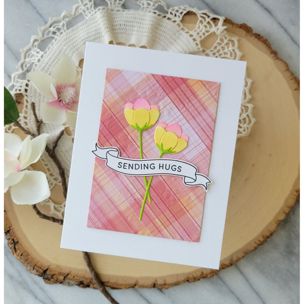 Simon Says Stamps Dies and Stencil Banner Greetings set999bg Moments in Time Hugs Card Rosemary Dennis | color-code:ALT04
