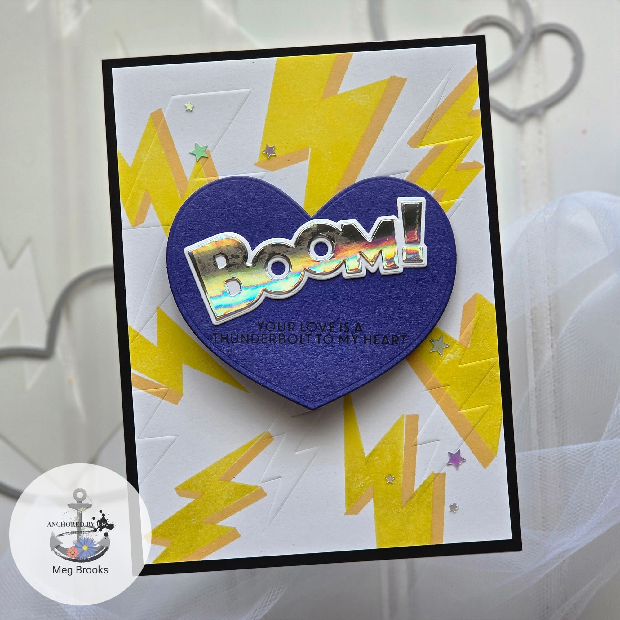 Simon Says Stamps Dies and Stencil Boom Bundle set1279bb Shine On Meg Brooks Heart Card