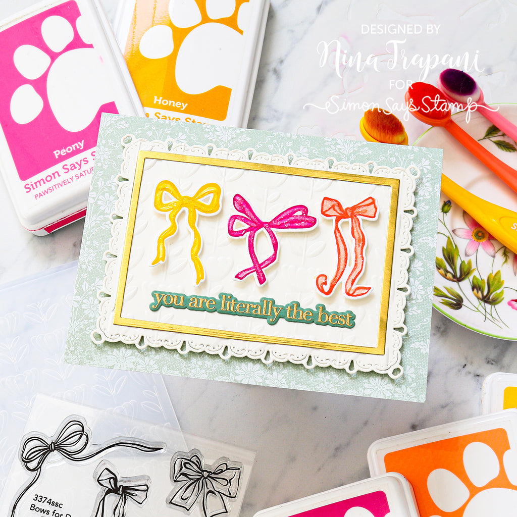 Simon Says Stamps Dies and Stencil Bows For Days set1193bd In My Heart You're the Best Card | color-code:ALT01