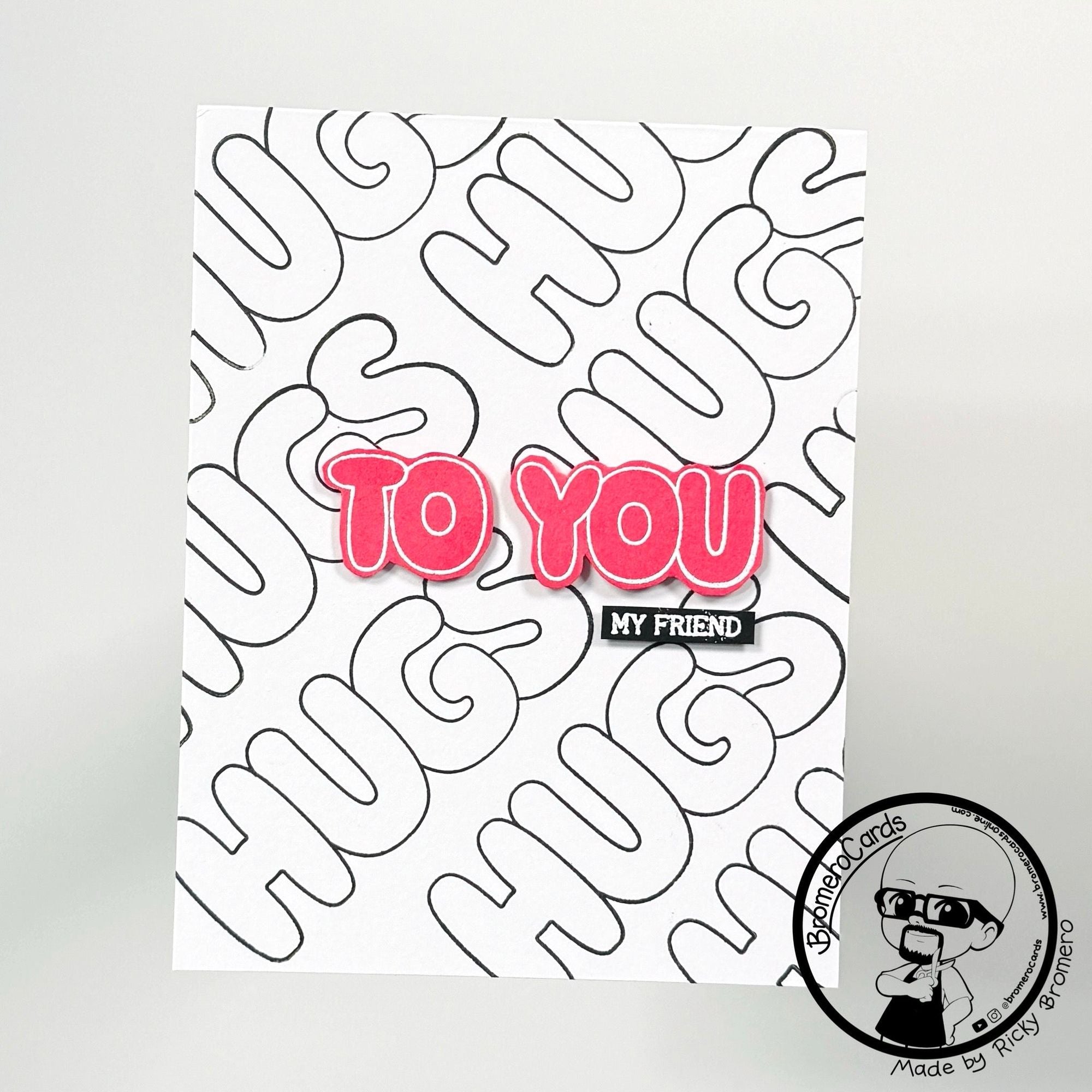 Simon Says Stamps Dies and Stencil Hugs To You set918ht To Be Loved Hugs Card Ricky Bromero Super Simple