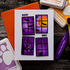 Simon Says Stamps Dies and Stencil Spooky Windows set837sw Stamptember Halloween Card | color-code:ALT01  Yana Smakula Boo! Eek! 