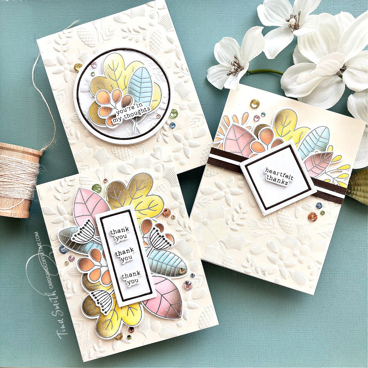 Simon Says Stamps Dies and Stencil Two-Step Simple Leaves set883ts Fall Cards | color-code:ALT01 Tina Smith Thankful Trip