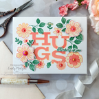 Simon Says Stamps Dies and Stencils Beautiful Blooms set8784bb Sweet Wishes Hugs Card Emily Midgetter Thinking of You