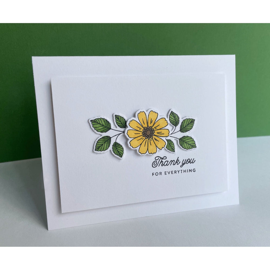 Simon Says Stamps Dies and Stencils Beautiful Blooms set8784bb Sweet Wishes Thank You Card Lisa Addesa Simple