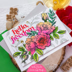 Simon Says Stamps Dies and Stencils Beautiful Flowers set1273bf Shine On Keisha Charles Freedom Card