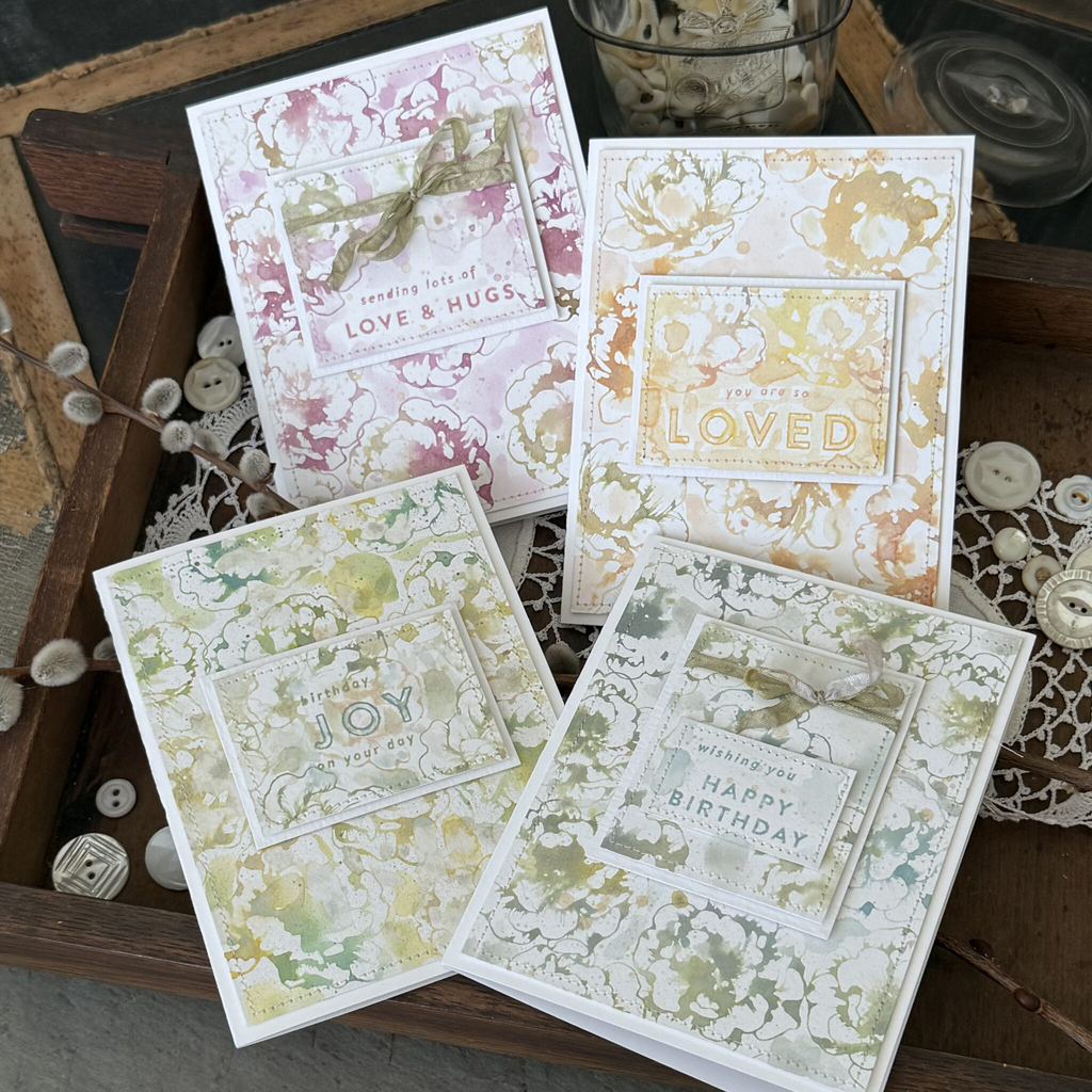 Simon Says Stamps Dies and Stencils Beautiful Flowers set1273bf Shine On Soft Floral Card Set Stacy Hutchinson | color-code:ALT03