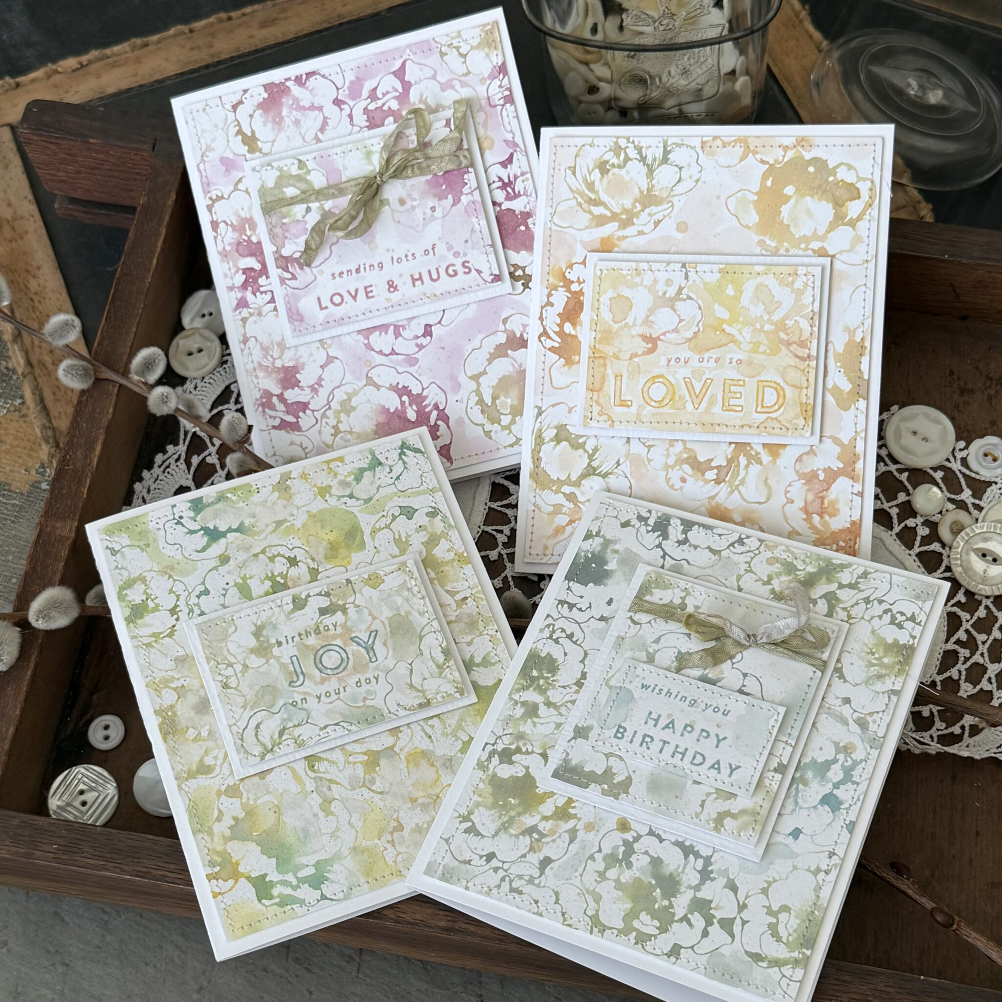 Simon Says Stamps Dies and Stencils Beautiful Flowers set1273bf Shine On Soft Floral Card Set Stacy Hutchinson | color-code:ALT03