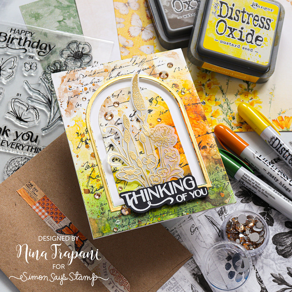 Simon Says Stamps Dies and Stencils Butterfly Blossoms set942bb Rain or Shine Thinking of You Card Nina-Marie Trapani | color-code:ALT03
