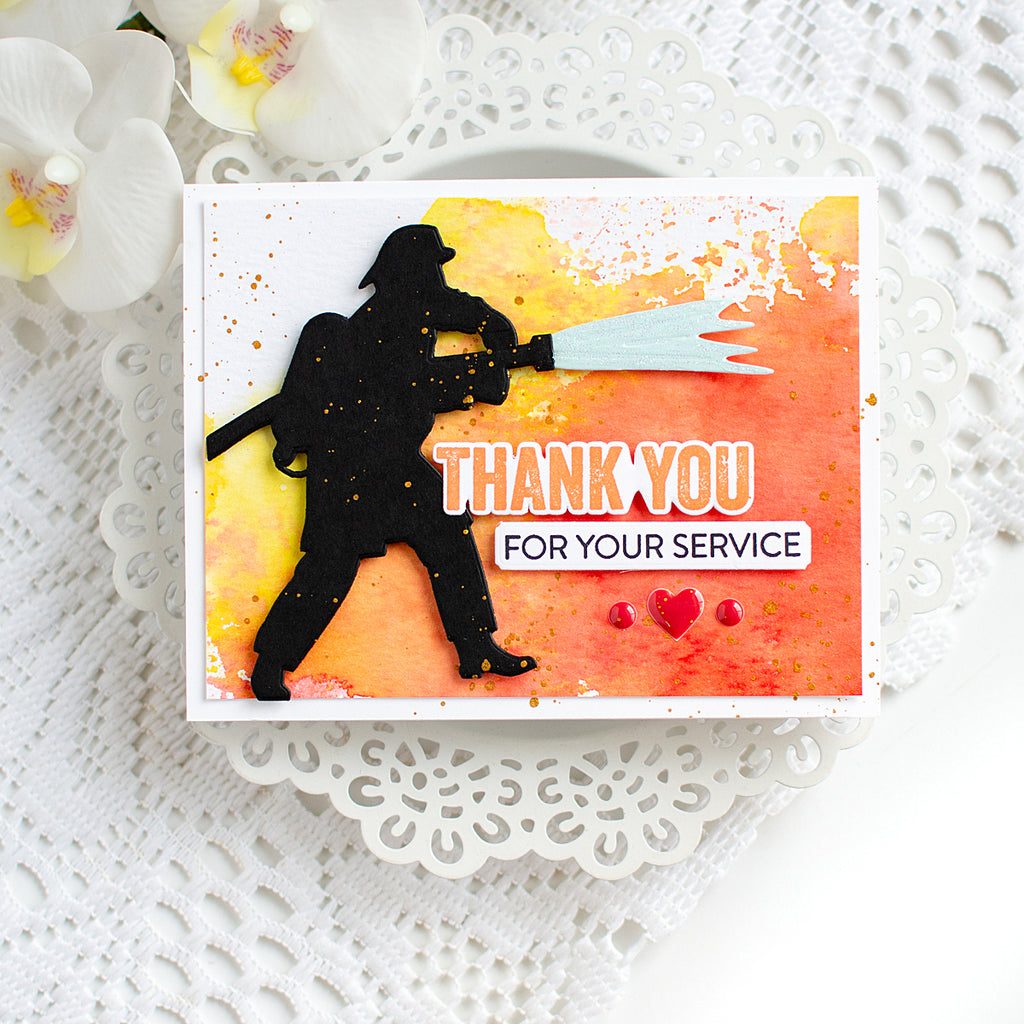 Simon Says Stamps Dies and Stencils Firefighter set1282bf Shine On Thank You for Your Service Heather Hoffman | color-code:ALT01