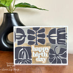Simon Says Stamps Dies and Stencils Mod Plants set947mp Rain or Shine Birthday Card Beth Opel Masculine