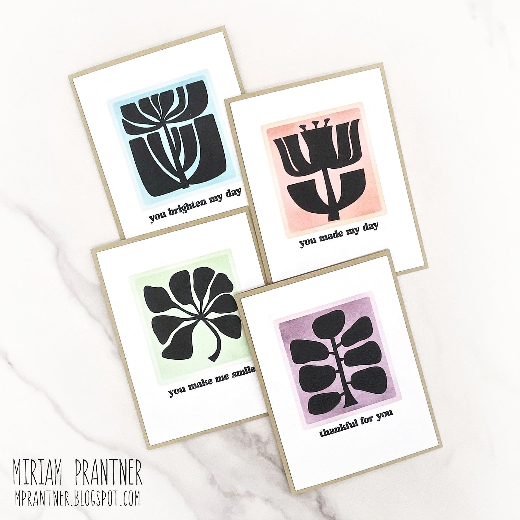 Simon Says Stamps Dies and Stencils Mod Plants set947mp Rain or Shine Card Set | color-code:ALT03 Miriam Prantner Bold Black