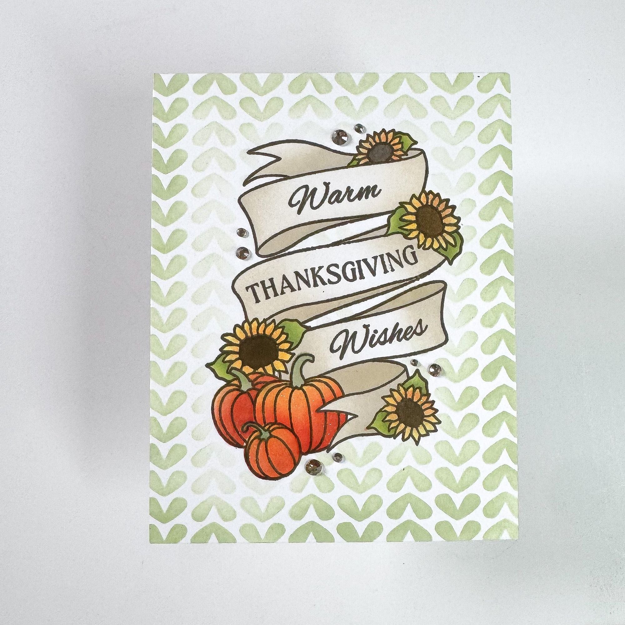 Simon Says Stamps Dies and Stencils Pumpkin Blessings set1051pb STAMPtember Thanksgiving Card Kristin Sluhan Hearts Background