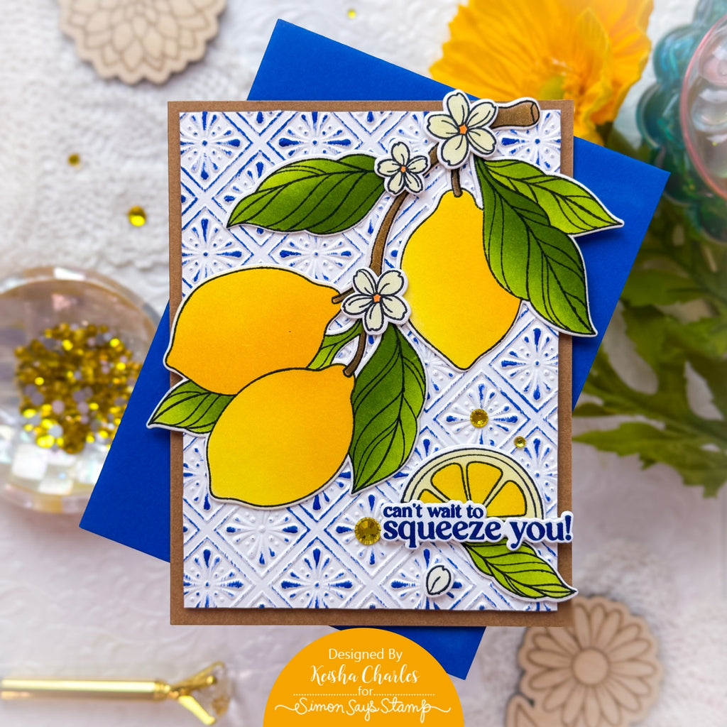 Simon Says Stamps Dies and Stencils Squeeze You set1294sy Every Happiness Keisha Charles Moroccan Tile Squeeze You Card 