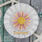Simon Says Stamps Dies and Stencils Sunburst set1262sb Shine On Brighten My Day Decor Shari Carroll