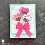 Simon Says Stamps Dies and Stencils Sweet Treats set914st To Be Loved Love Card Betsy Green Heart Cake Pops