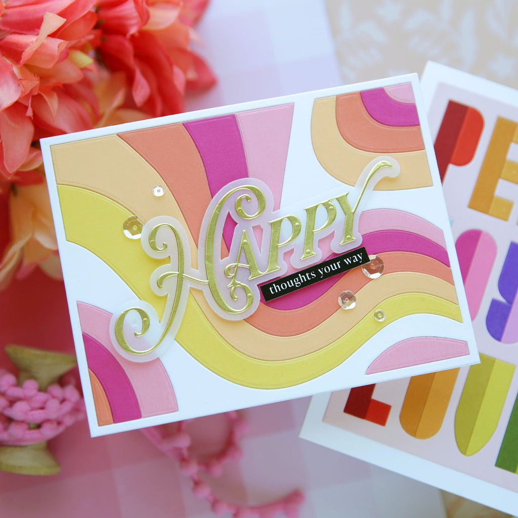 Simon Says Stamps EZ Strips and Dies Happy Everything set1336he Stamptember Laura Bassen Happy Thoughts Card | color-code:ALT01