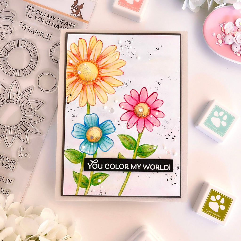 Simon Says Stamps and Dies Artsy Florals set843af Sweet Wishes Friend Card Deniz Do 