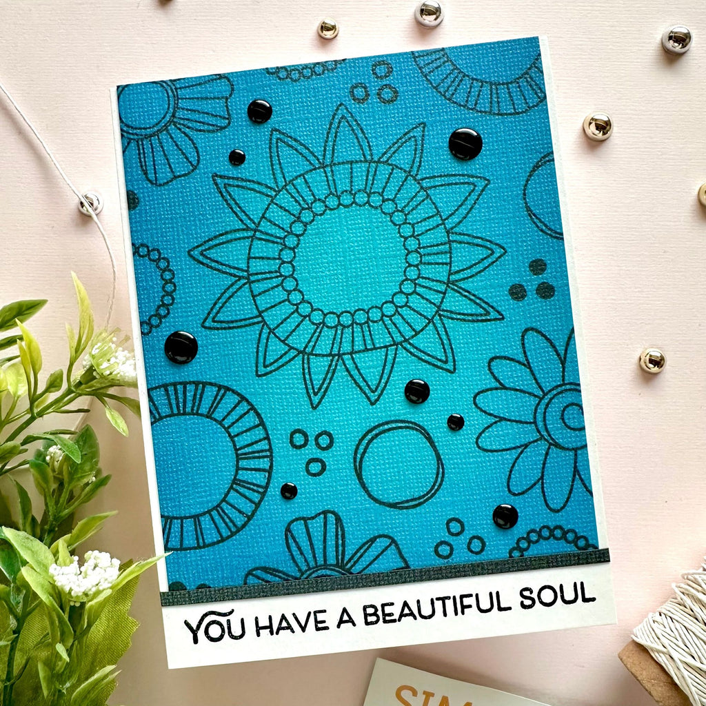 Simon Says Stamps and Dies Artsy Florals set843af Sweet Wishes Friend Card Enza Gudor