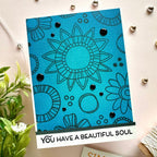 Simon Says Stamps and Dies Artsy Florals set843af Sweet Wishes Friend Card Enza Gudor