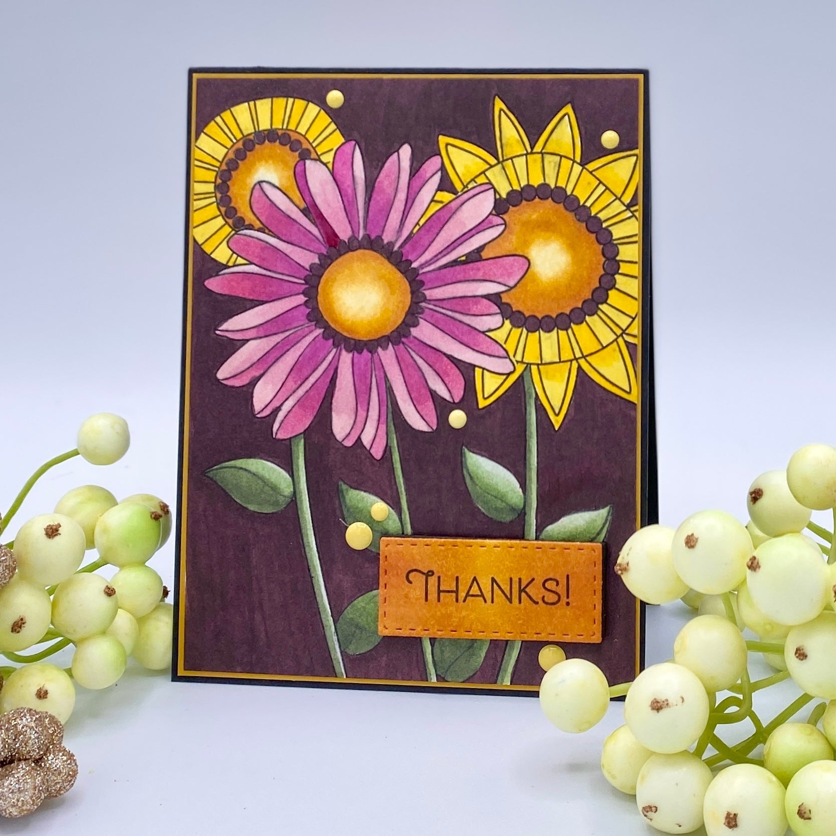 Simon Says Stamps and Dies Artsy Florals set843af Sweet Wishes Thanks Card Bonnie Crane
