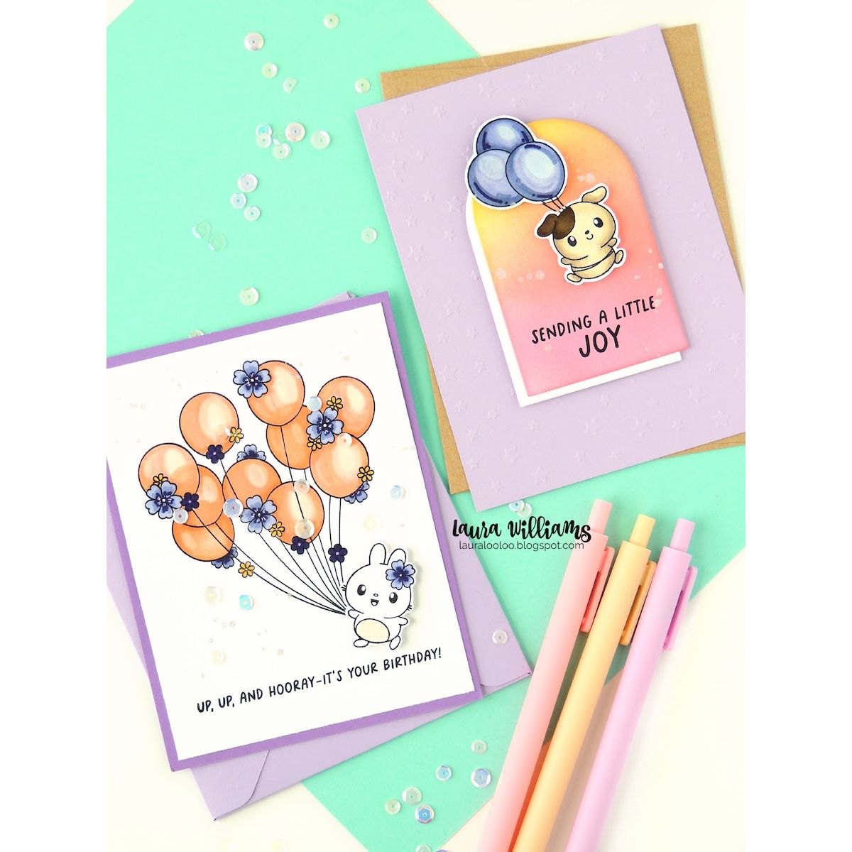 Simon Says Stamps and Dies Balloon Critters set1266bc Shine On Laura William Happy Cards