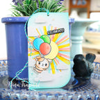 Simon Says Stamps and Dies Balloon Critters set1266bc Shine On Sunshine Celebrate Tag Nina-Marie Trapani