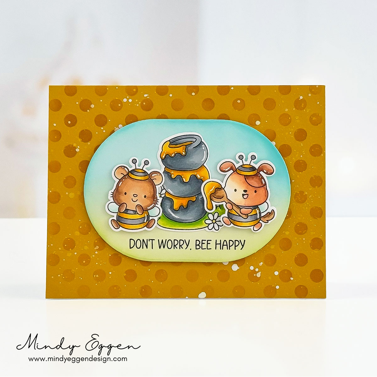 Simon Says Stamps and Dies Bee's Knees set1302bk Every Happiness Mindy Eggen Bee Happy Card