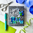 Simon Says Stamps and Dies Best Year Yet Dear Friend Emily Midgett Chalkboard Birthday Card