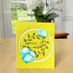 Simon Says Stamps and Dies Beyond Measure set1315bm Beth Opel Morning Glory Floral Make a Wish Card