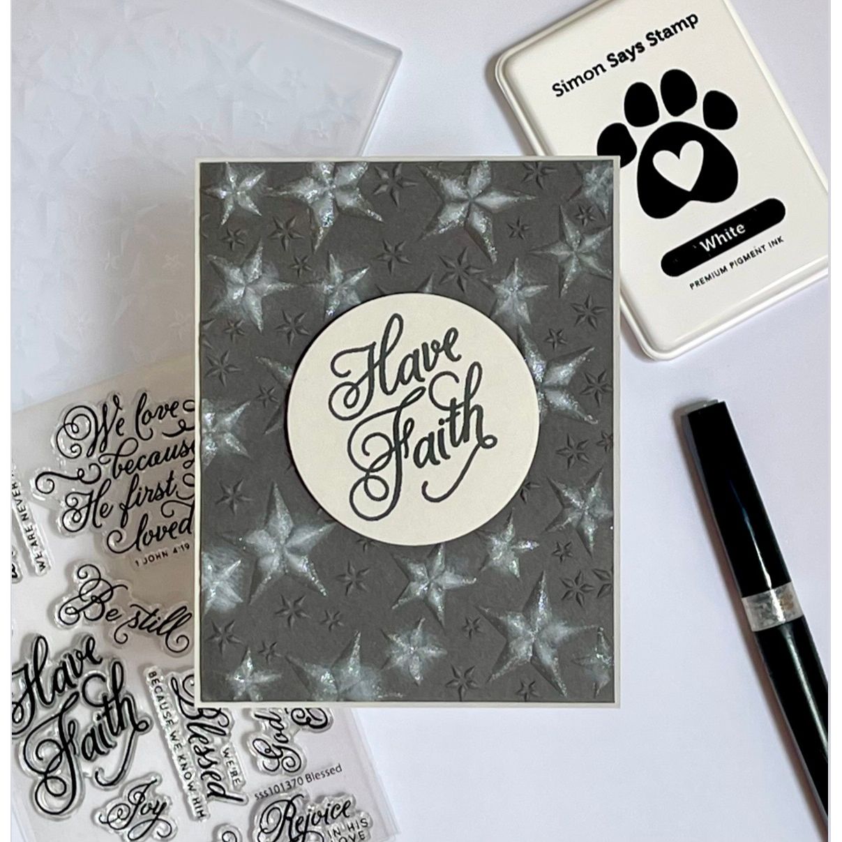 Simon Says Stamps and Dies Blessed set1243bl Always There Have Faith Card Barb Engler