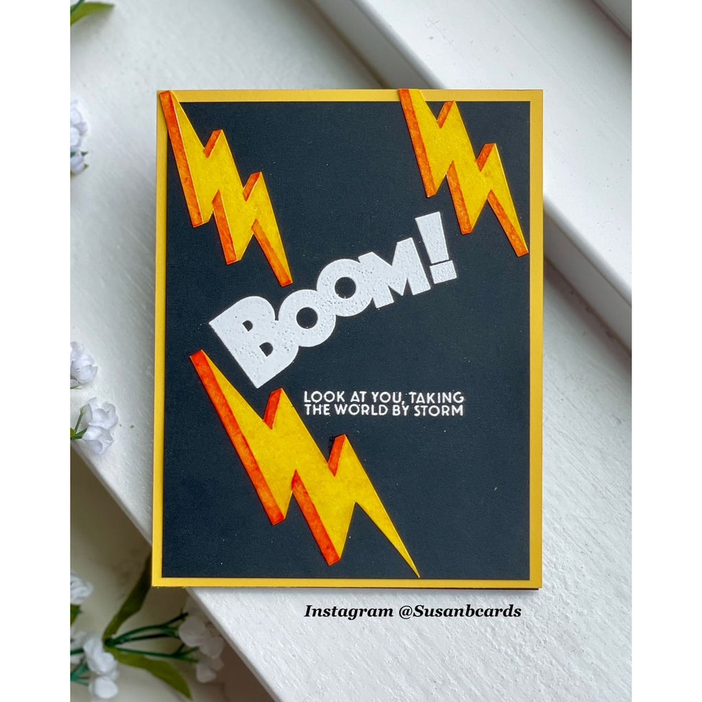 Simon Says Stamps and Dies Boom set1277bm Shine On Card Susan Valle Storm Card