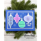 Simon Says Stamps and Dies Christmas Ornaments set1387co Sending Cheer Susan Valle Modern Christmas Card