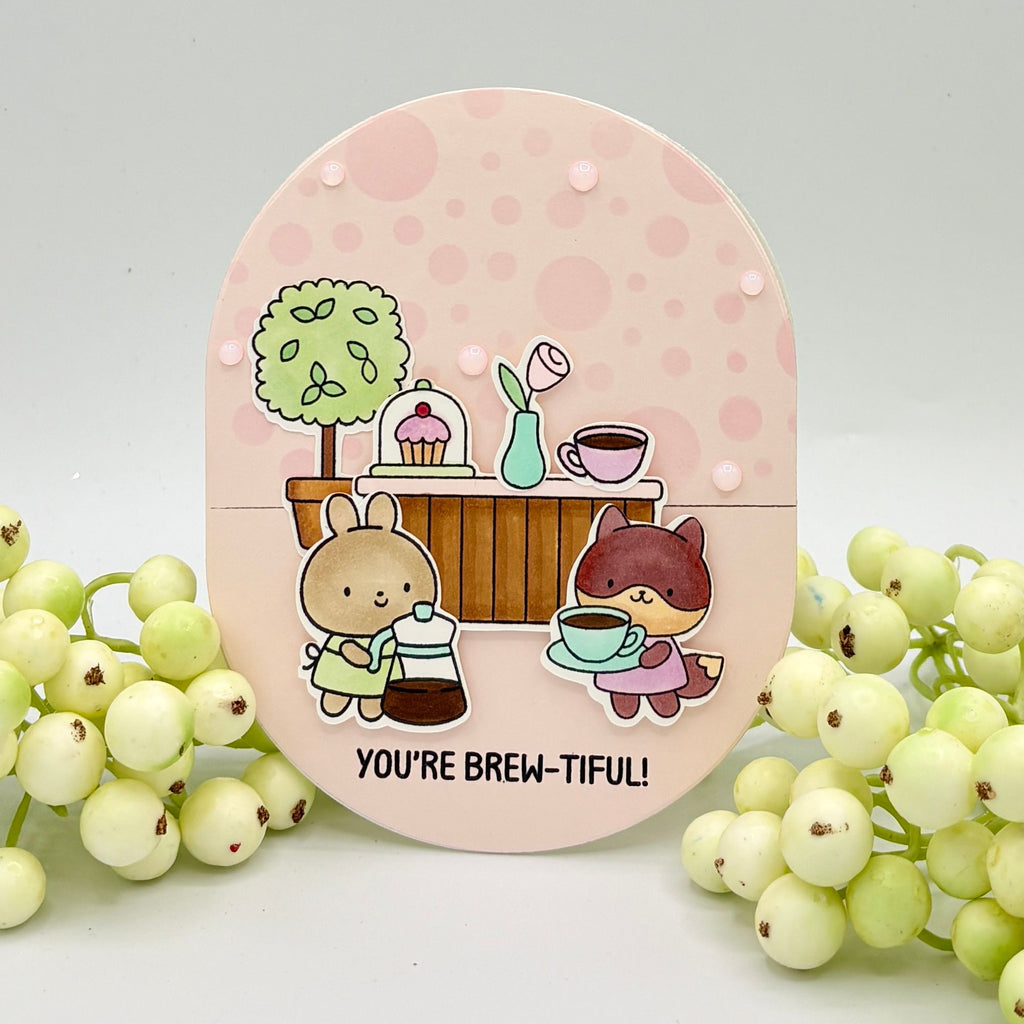 Simon Says Stamps and Dies Coffee With Friends set1303cf Every Happiness Bonnie Crane Friend Card