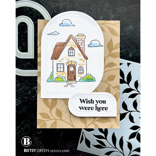 Simon Says Stamps and Dies Cottagecore set1253cc Shine On Betsy Green Miss You Card