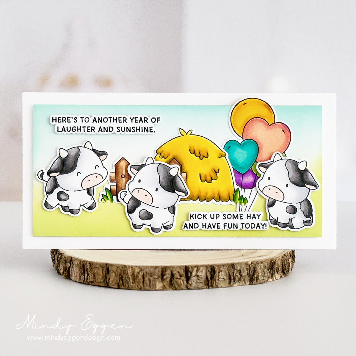 Simon Says Stamps and Dies Cow Cuties set1297cc Every Happiness Mindy Eggen Farm Birthday Card