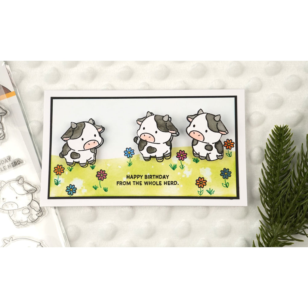 Simon Says Stamps and Dies Cow Cuties set1297cc Every Happiness Natasha Foote  Whole Herd Card