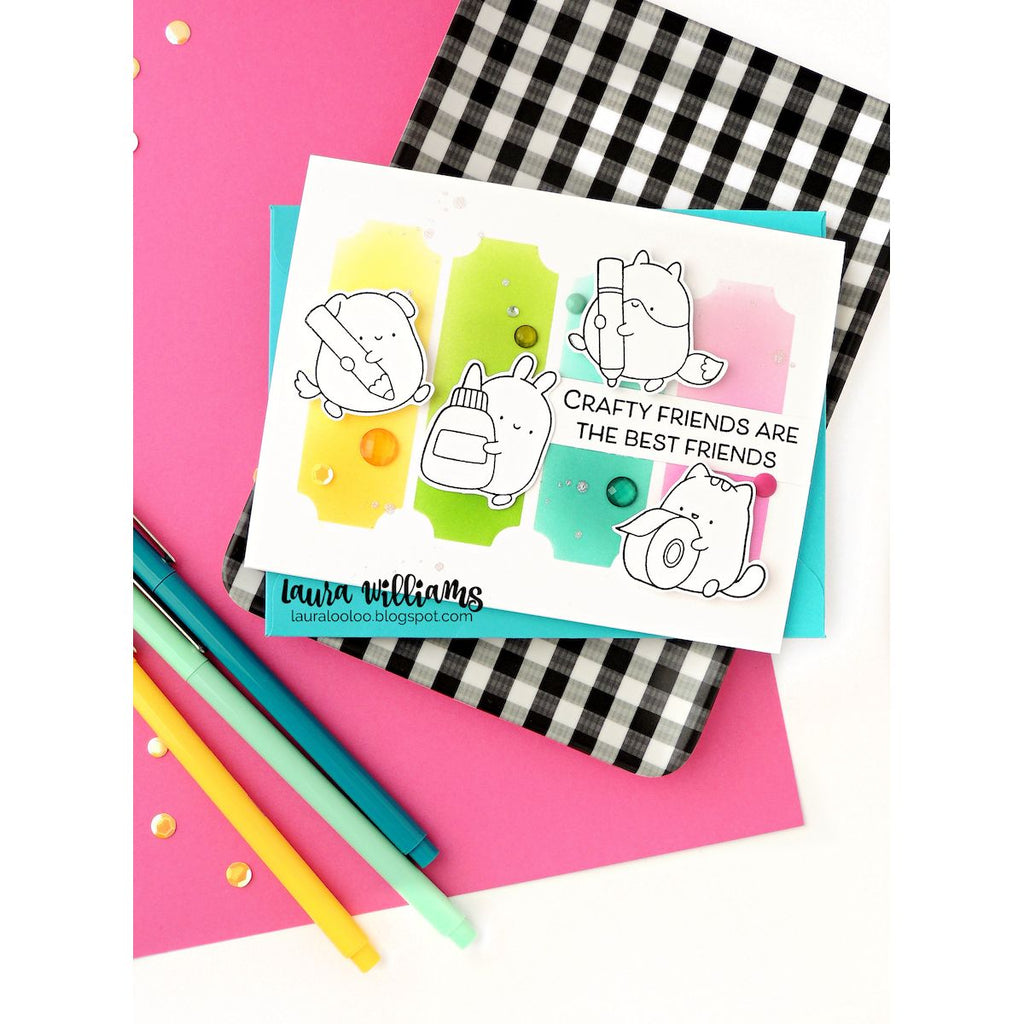 Simon Says Stamps and Dies Craft Life set1339cl Stamptember Laura Williams Cute Crafty Friend Card