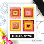 Simon Says Stamps and Dies Criss-cross Pop Art Bundle set1284cc Warm Tone Squares Thinking of You Card Suzy Plantamura | color-code:ALT06