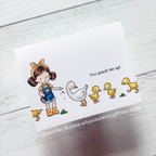 Simon Says Stamps and Dies Farm Bundle set1245fs Always There Duck Girl Cute Card Jennifer Kotas