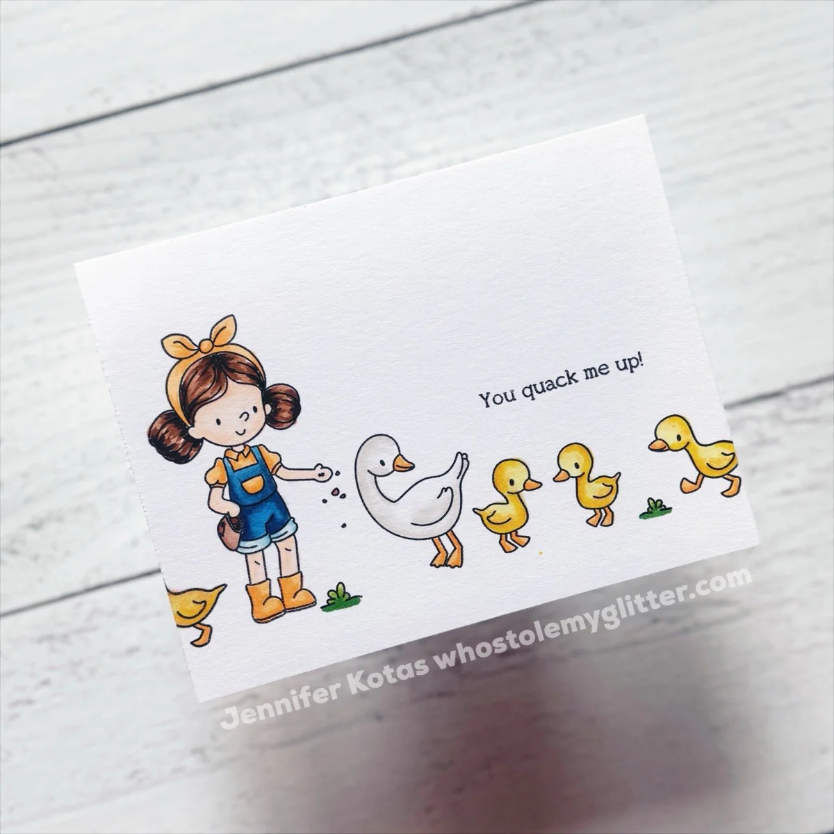 Simon Says Stamps and Dies Farm Bundle set1245fs Always There Duck Girl Cute Card Jennifer Kotas