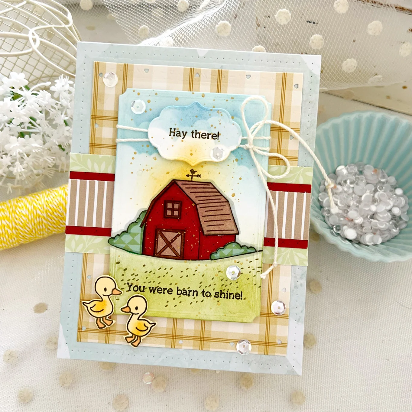 Simon Says Stamps and Dies Farm Bundle set1245fs Always There Hay There Barn Card Melissa Phillips