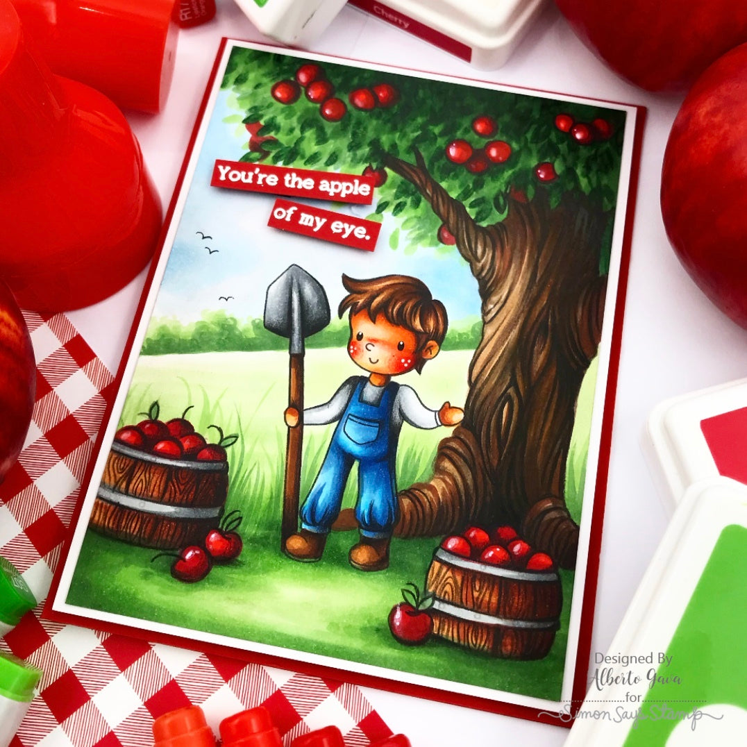 Simon Says Stamps and Dies Farm Sweet Farm set1244fs Always There Apple of My Eye Card Alberto Gava | color-code:ALT03