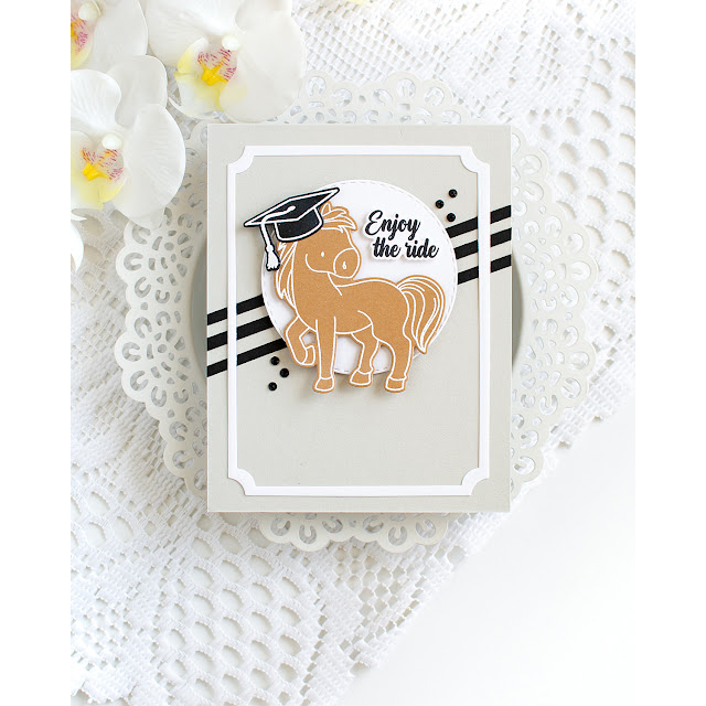 Simon Says Stamps and Dies Farm Sweet Farm set1244fs Always There Equestrian Graduation Card Heather Hoffman | color-code:ALT02