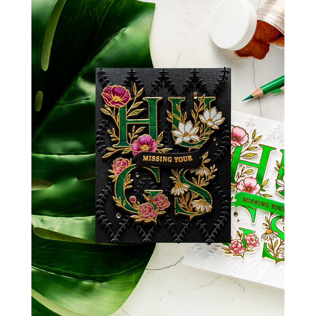 Simon Says Stamps and Dies Floral Word Builder Bundle set1239fw Always There Dramatic Missing Your Hugs Card Yana Smakula | color-code:ALT01