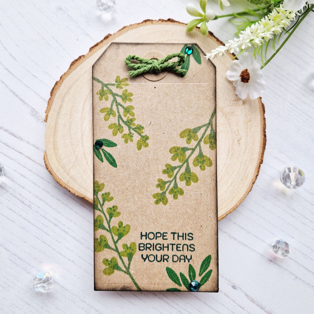 Simon Says Stamps and Dies Forest Forage in Summer set1300ff Every Happiness Jane Tyrell Greens Tag