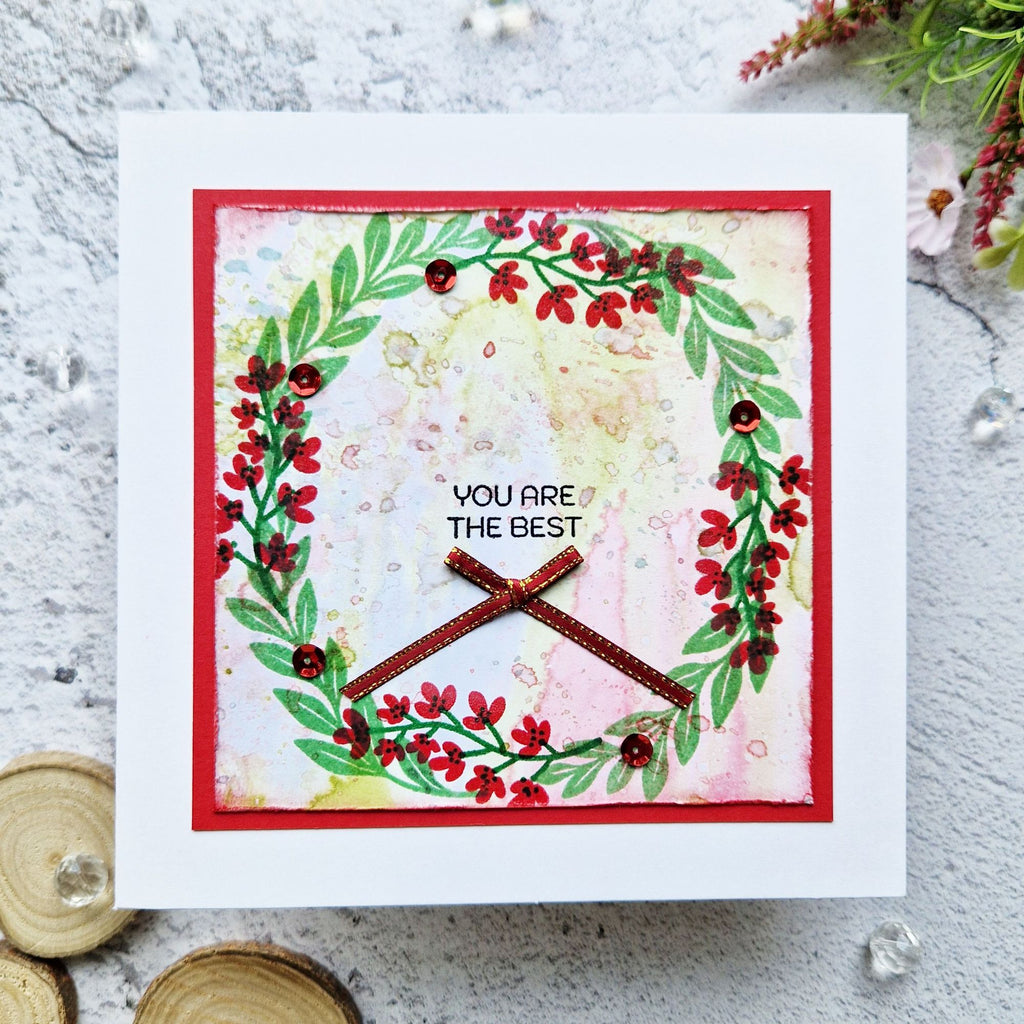 Simon Says Stamps and Dies Forest Forage in Summer set1300ff Every Happiness Jane Tyrell Wreath Card