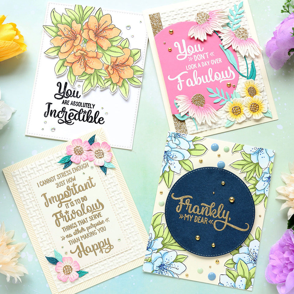 Simon Says Stamps and Dies Frankly, My Dear set1240fd Always There Frankly Card Set Lorena Wakefield