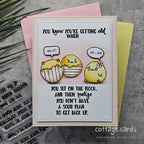 Simon Says Stamps and Dies Getting Old set1198go In My Heart Funny Chicks Birthday Card