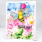 Simon Says Stamps and Dies Happy Bee Day set1256hb Shine On Cindy Norberg Rainbow Card