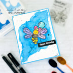 Simon Says Stamps and Dies Happy Bee Day set1256hb Shine On Revati Panekar Blue Card